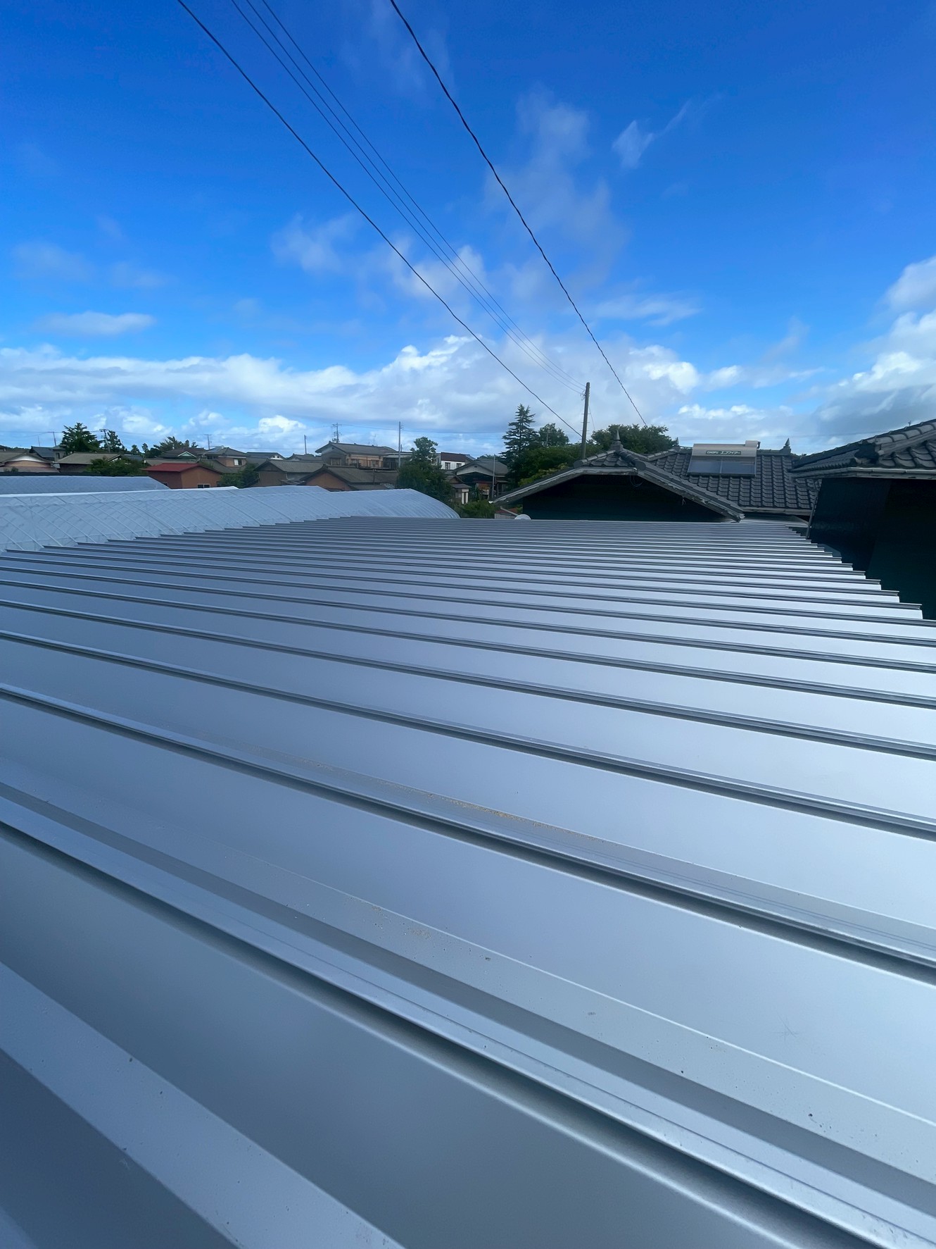 新潟県新発田市　折板屋根工事